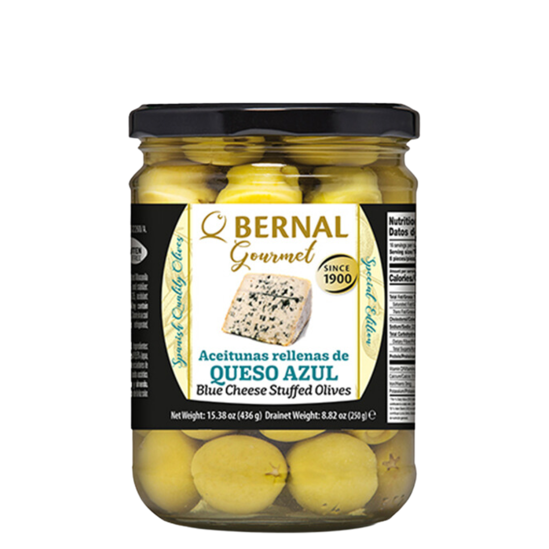 GOURMET OLIVES STUFFED WITH BLUE CHEESE